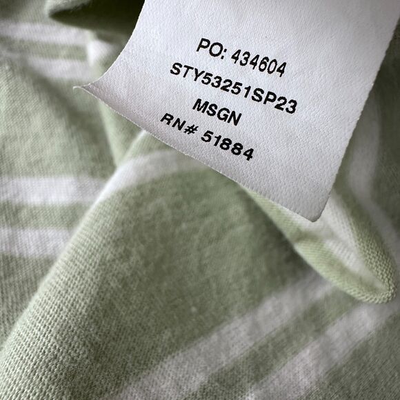 Patagonia Polo Shirt Men’s Medium Green White Striped Short Sleeve Regular Fit - Picture 8 of 11